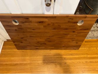 Uplift Desk Reclaimed Birch Butcher Block Solid Wood Desk Top