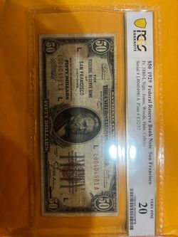 $50 San Fran PCGS graded 1929