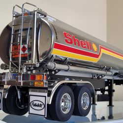 Tamiya R/C 1/14 Shell Fuel Tank Tanker Trailer 56303 +Light Kit +