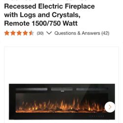 Boyel 60 Inch Fireplace 