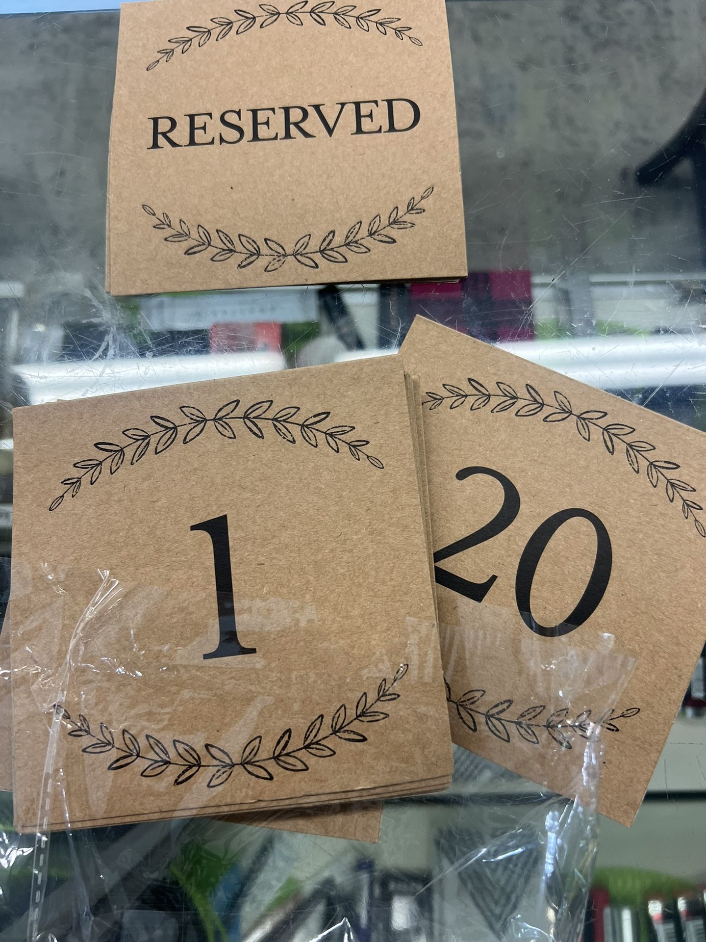 Burlap Style Seating Cards Set