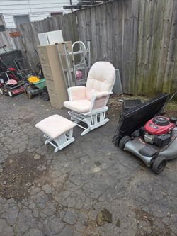 Glider and foot stool