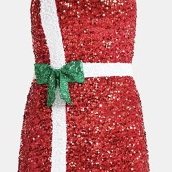 Red Sequin Christmas Dress. NEW. Girl. Sparkling outfit 