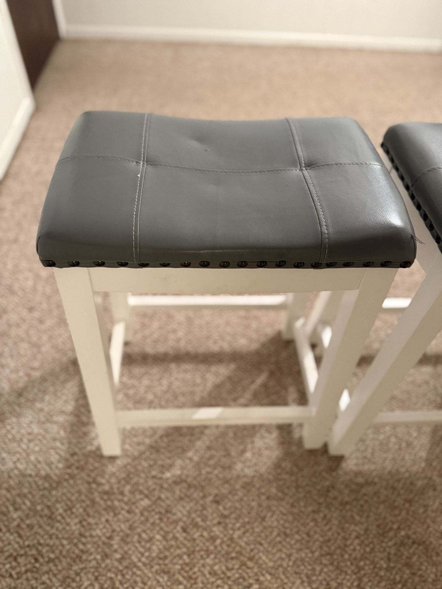 Stool White And Gray