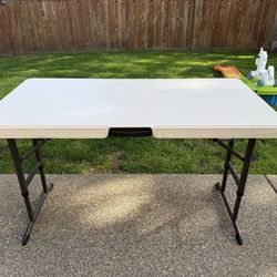 Lifetime 4’ Adjustable Height Folding Table