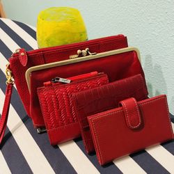 Leather Brand Red Wallets Starting At $25