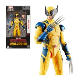 Marvel Legends Deadpool and Wolverine Hugh Jackman Yellow Suit Figure MCU Hasbro