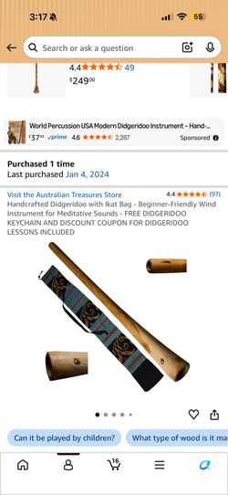 New handmade didgeridoo