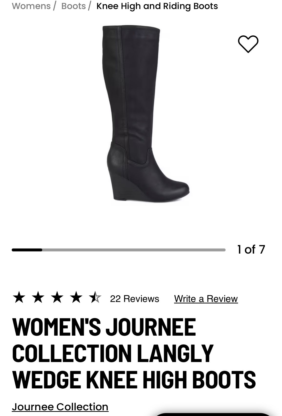 Langley Wide Calf Wedge Boots