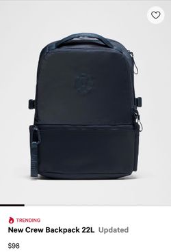 Lululemon navy blue crew backpack