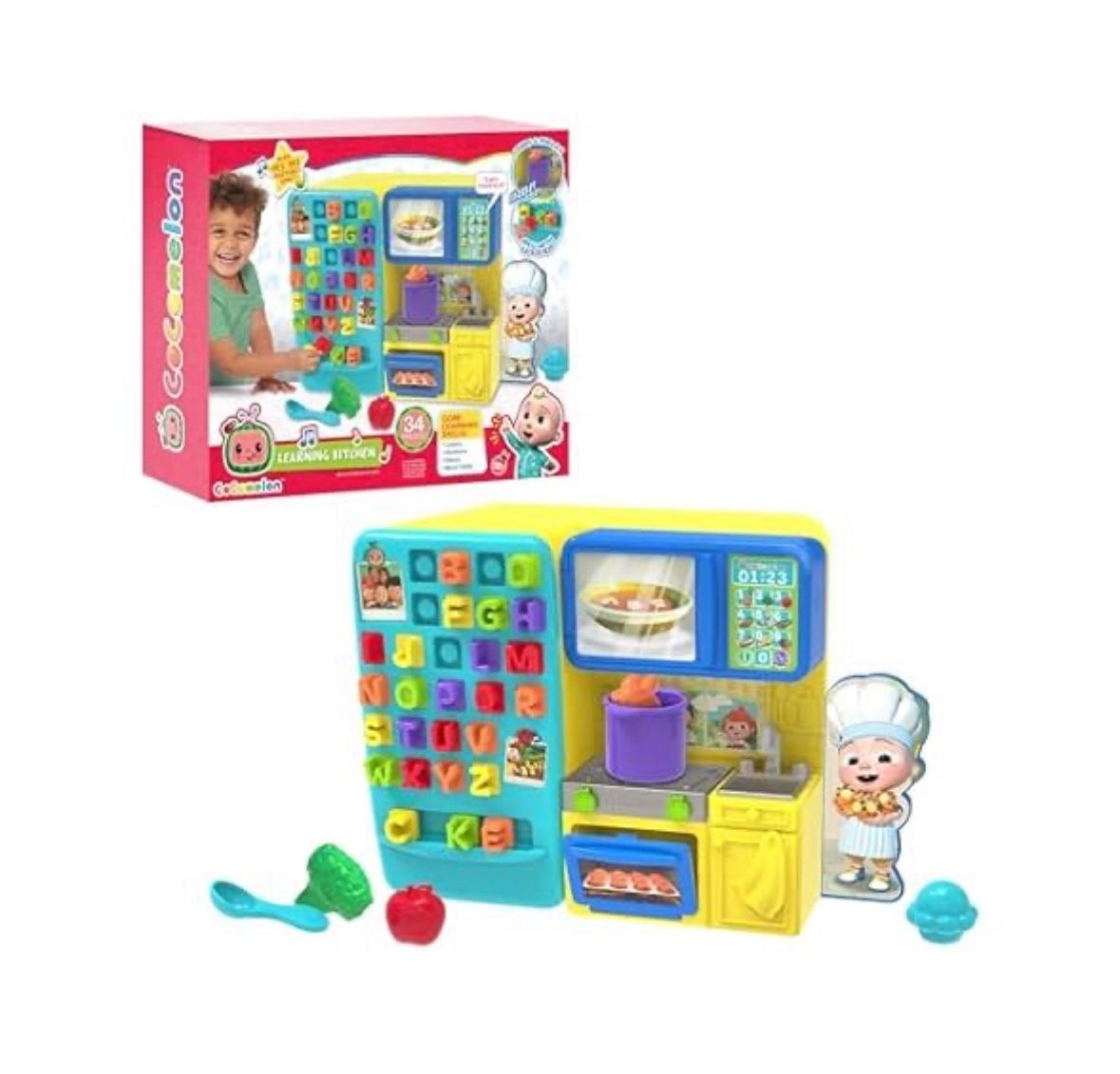 COCOMELON Just Play Learning Kitchen COCOMELON Just Play Learning Kitchen, 34-Pieces, Interactive Playset, Learning & Education, Kids Toys for Ages 18