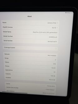 Apple iPad Pro 12.9-inch 5th Gen 128GB wifi +cellular