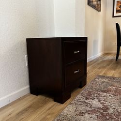 Elegant Dark Wood Night Stand