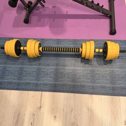 Adjustable barbell