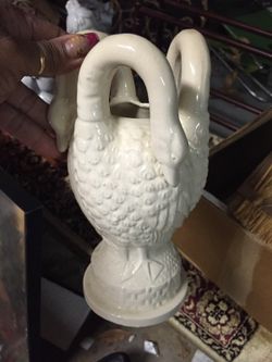 Antique Japanese Swan Vase
