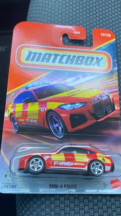 Matchbox BMW i4 Police Fire Die-Cast Car