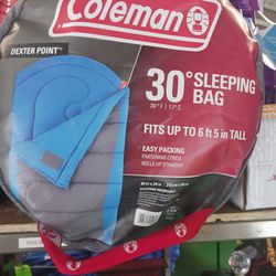 Coleman 30 Degree Sleeping Bag. (NEW)