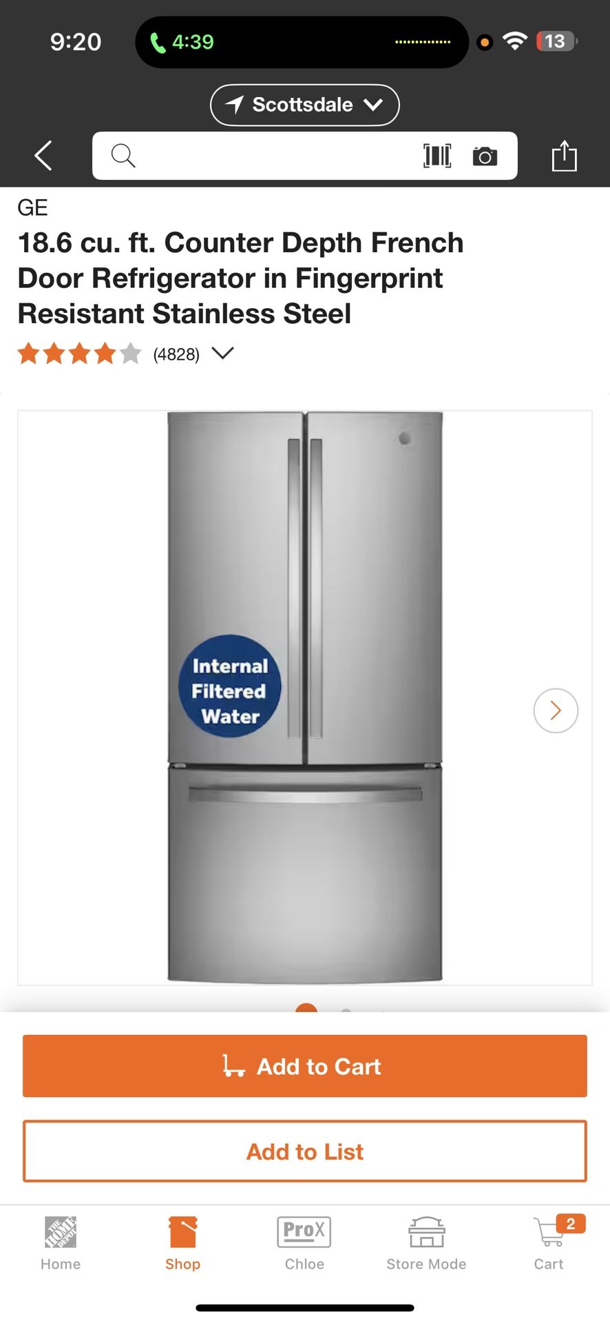 Brand New GE 33inch counter Depth Fridge