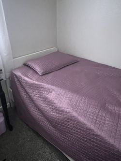 White Twin Bed Mattress And White Desk