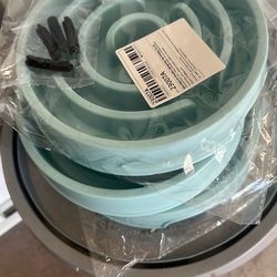 Dog Bowl.   3  New.  1 Open Package Never Used