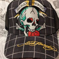 NEW Unused Ed Hardy x Broken Promises Wasted Love Black Trucker Hat Men's One Size