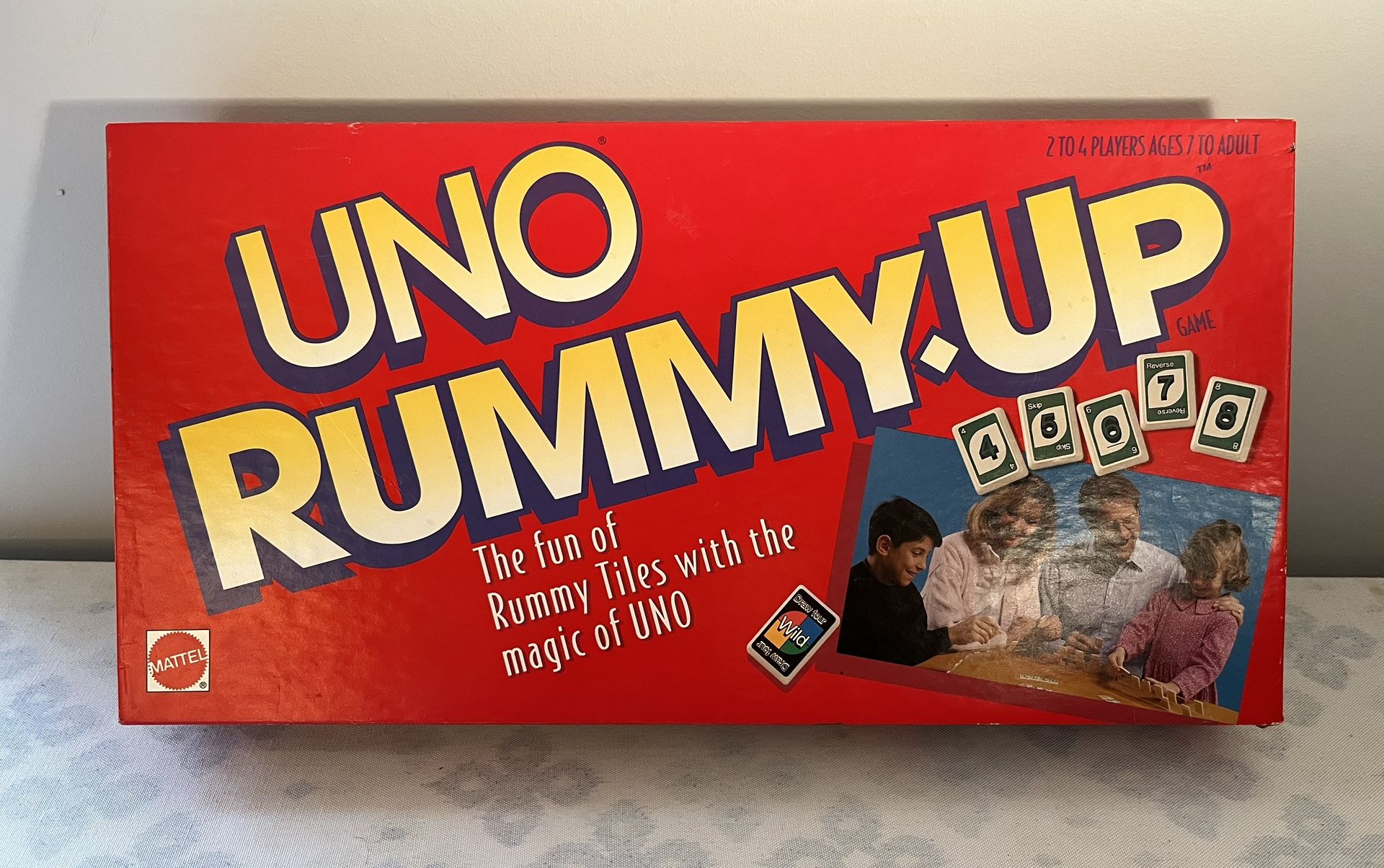 UNO Rummy Up Vintage 1993 100% Complete Board Game