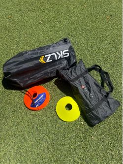 Agility ladder, hurdles, and cones