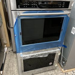 Stainless Steel KitchenAid 30” Wide Double Oven Electric 