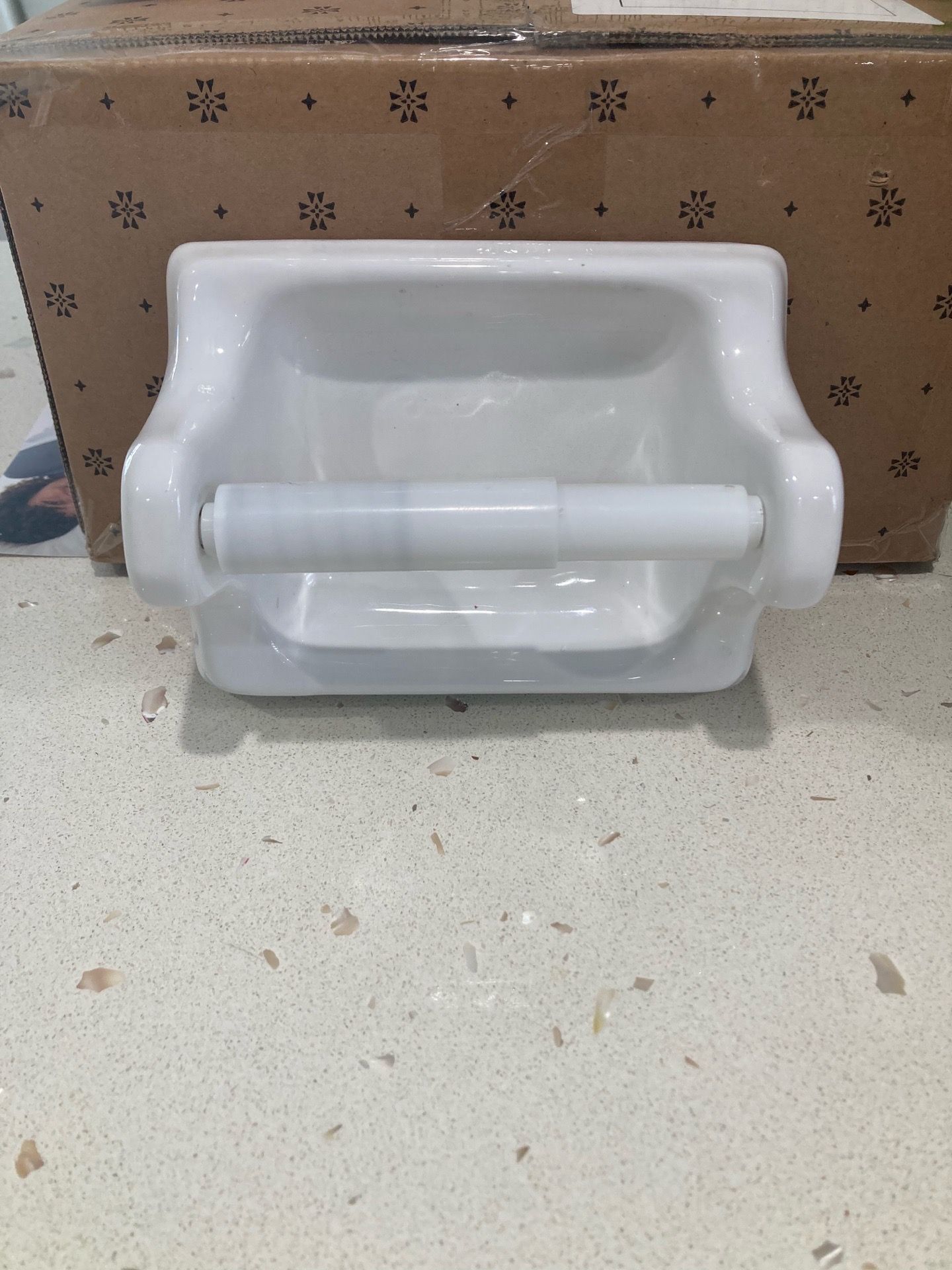 Vintage Toilet Paper Holder White