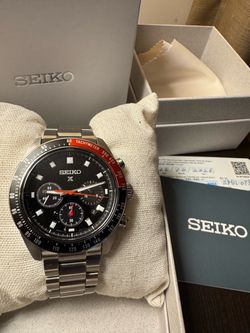 SEIKO PROSPEX SBDL099 SPEEDTIMER Solar Chronograph Watch Red x Black Bezel “Coke” JDM Exclusive