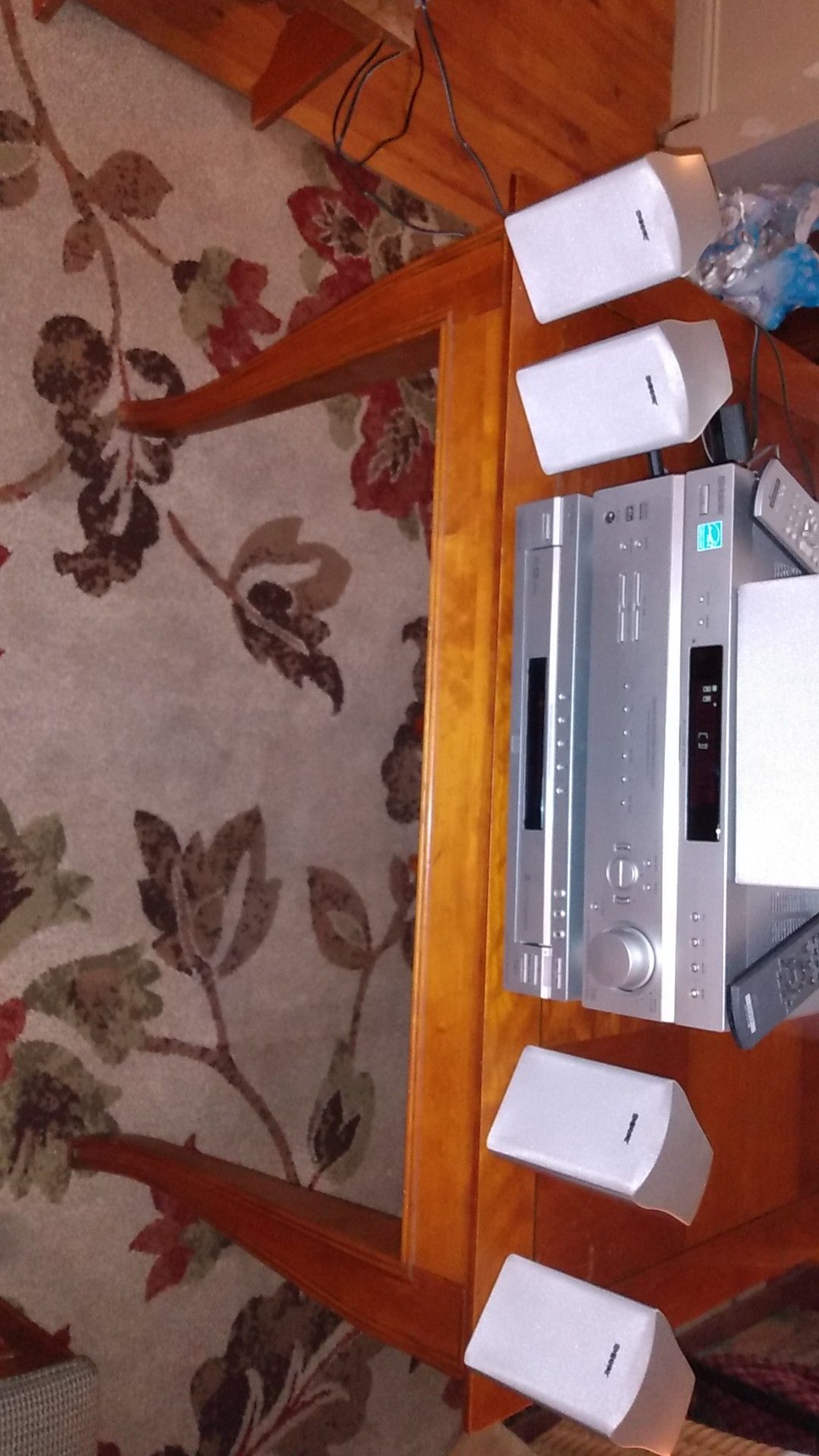 Sony surround sound five DVD CD changer five speakers two remotes