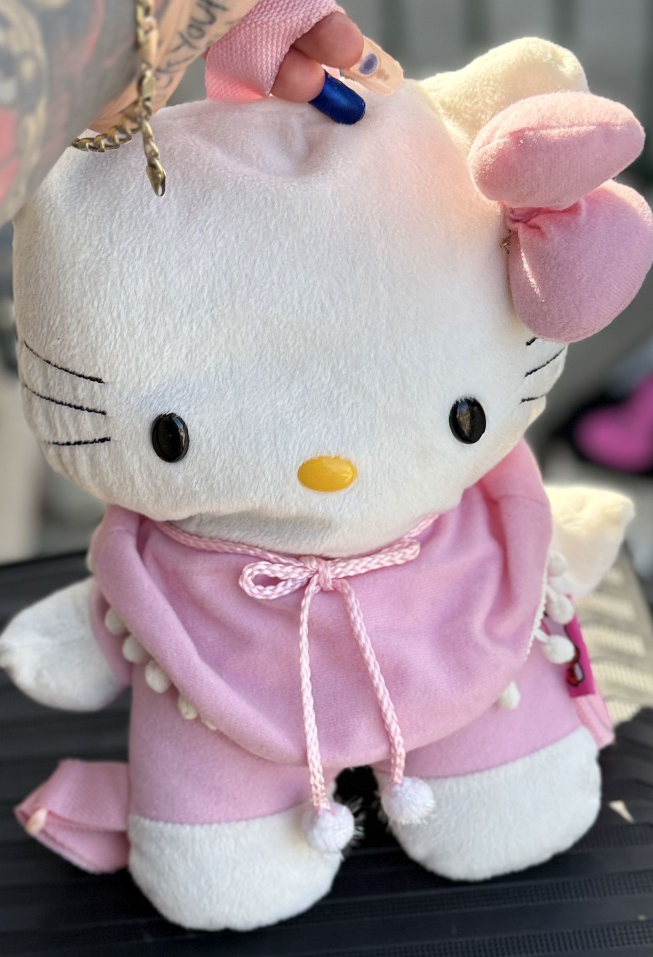 Sanrio Hello Kitty Plushie Backpak Bookpouch Pink Dress Stylish