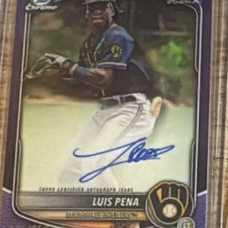 Luis Pena [Purple] #CPA-LP 2025 Bowman Chrome Prospect Autograph