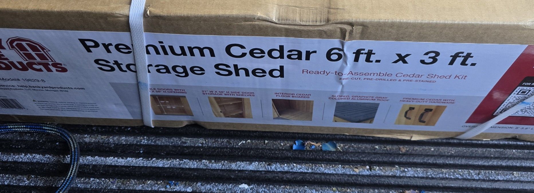 6ft BY 3FT CEDER SHED
