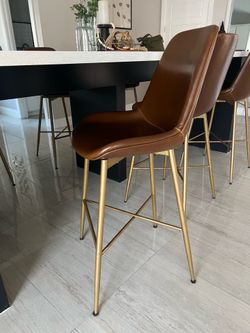 Leather bar chairs