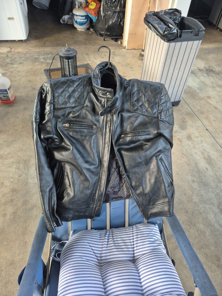 Ykk Leather Jacket