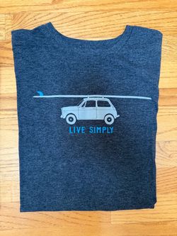 Patagonia t-shirts, men’s size L (slim fit) - Live Simply:  $20 for both and pick a free item