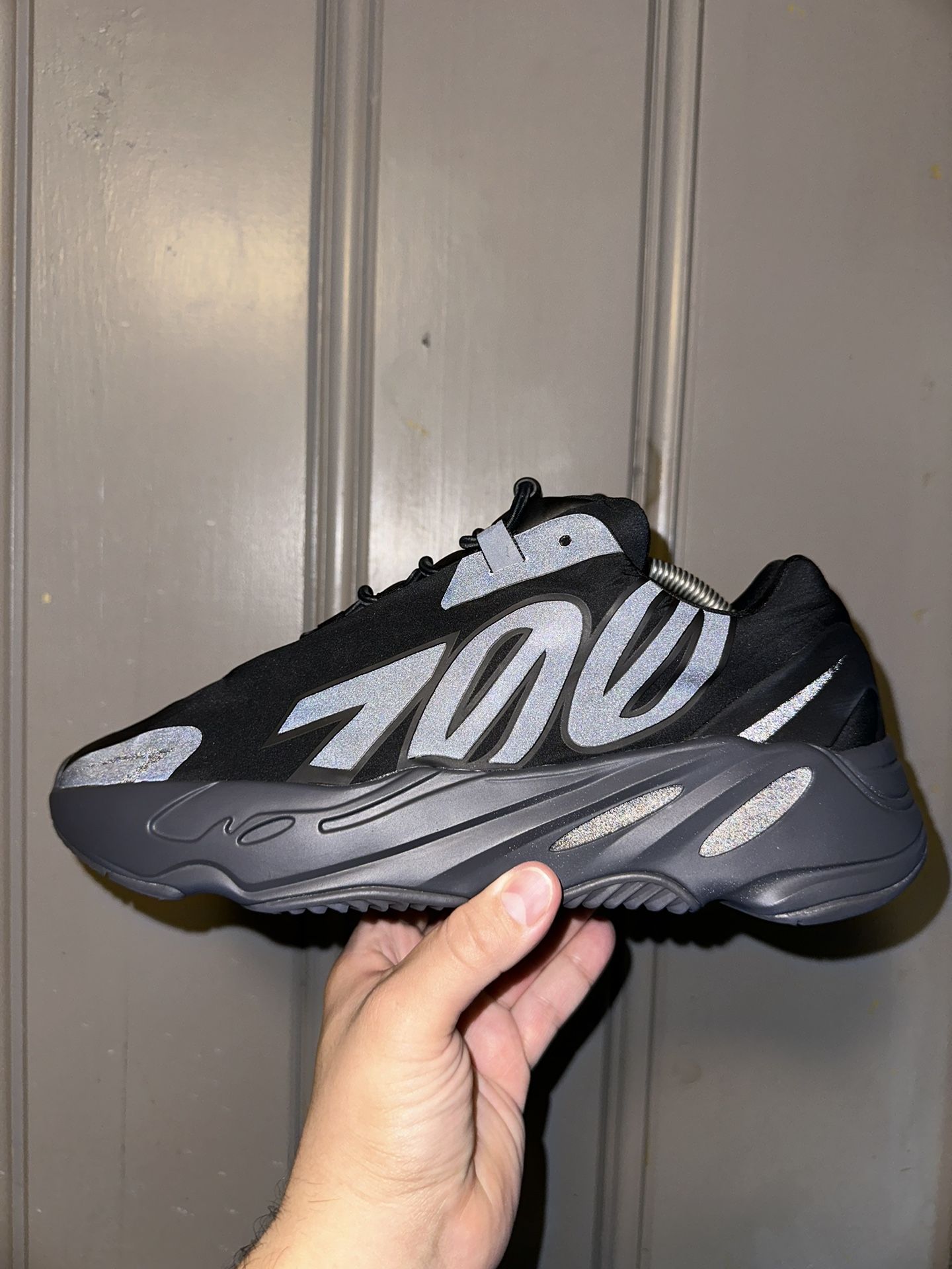 Adidas Yeezy Boost 700 MVM “TRIPLE-BLACK” size(11M). Worn in Excellent condition. No box. Market Value $340. My price $220, or B/O. Looking for Trades