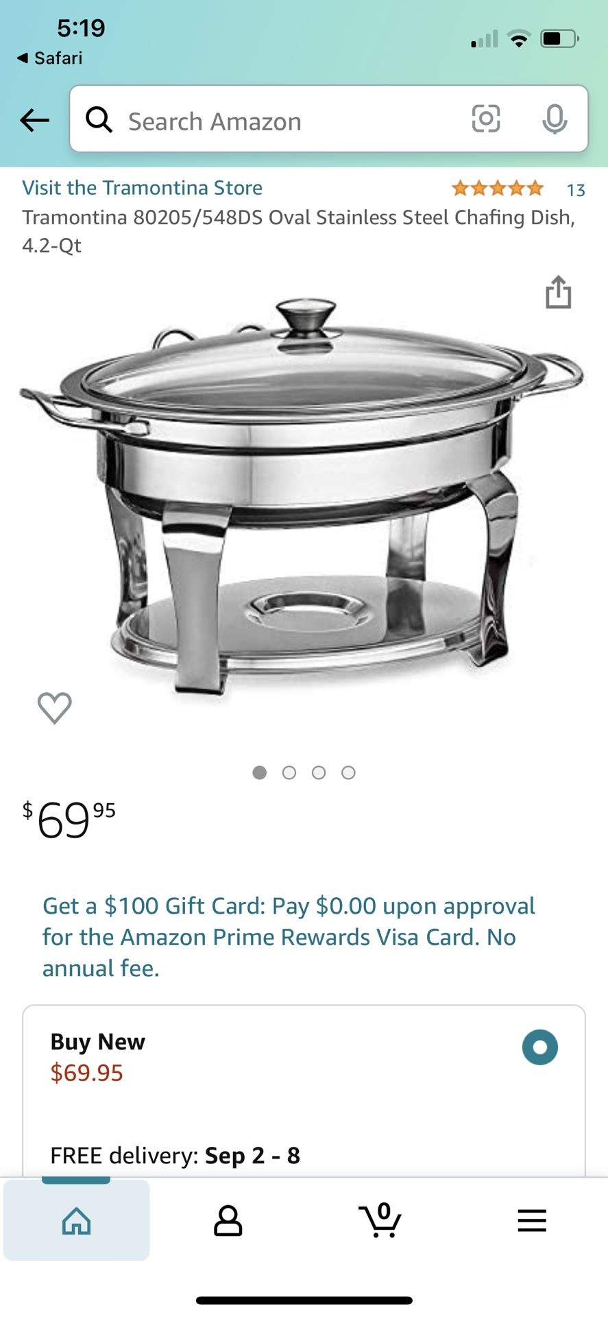 New Oval Chafing Dish - Great Quality - Tramontina
