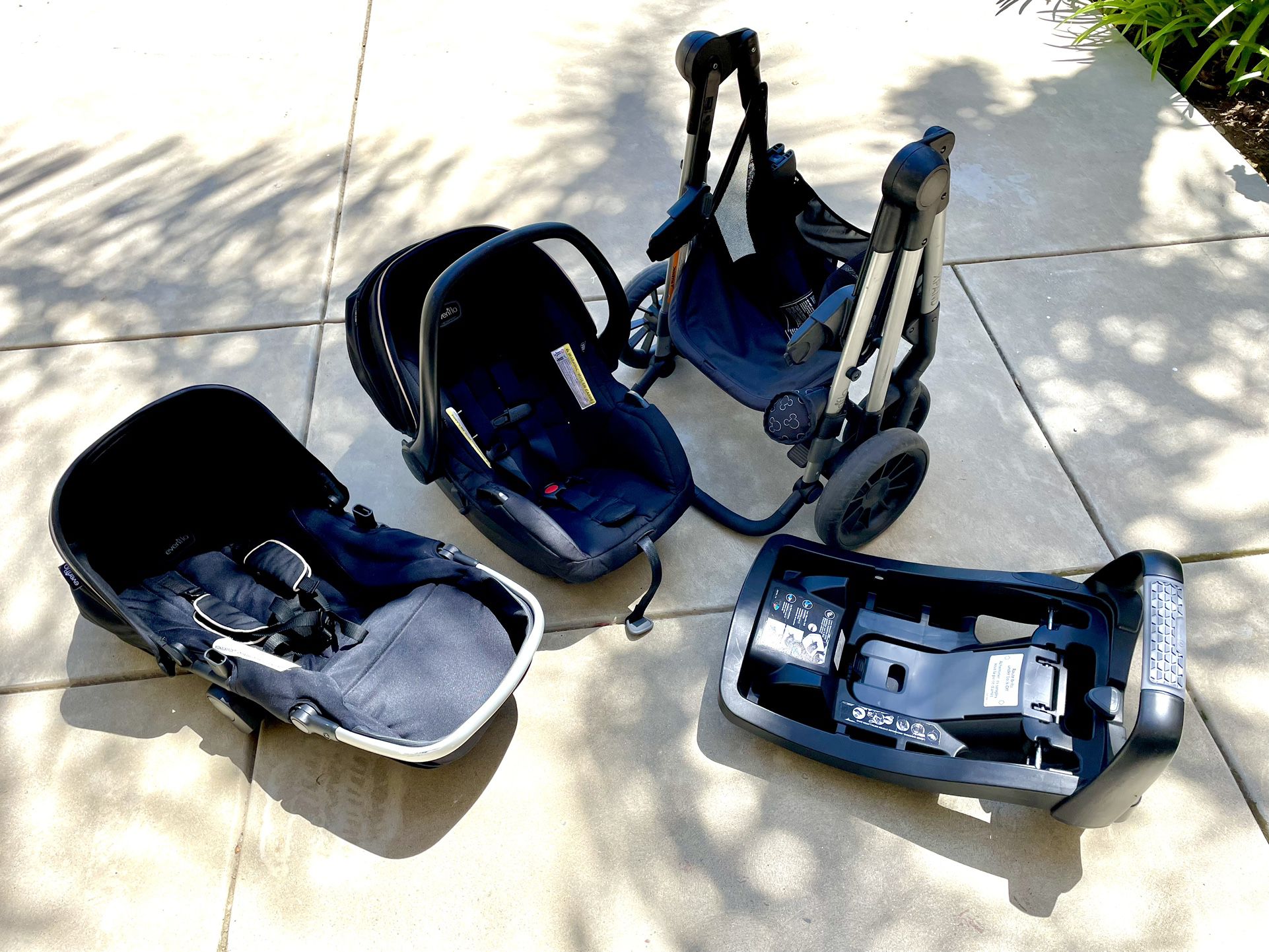 Evenflow Double Stroller car seat System