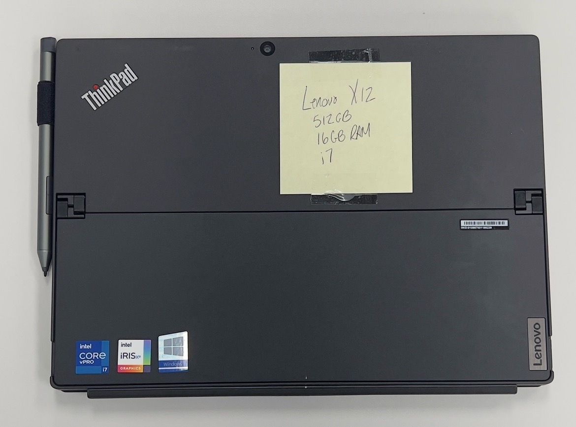 Lenovo X12 Tablet 16GB RAM 512GB SSD Comes w/ Charger - LTE/Cellular Enabled - Windows 11 Pro - Clean Reset!
