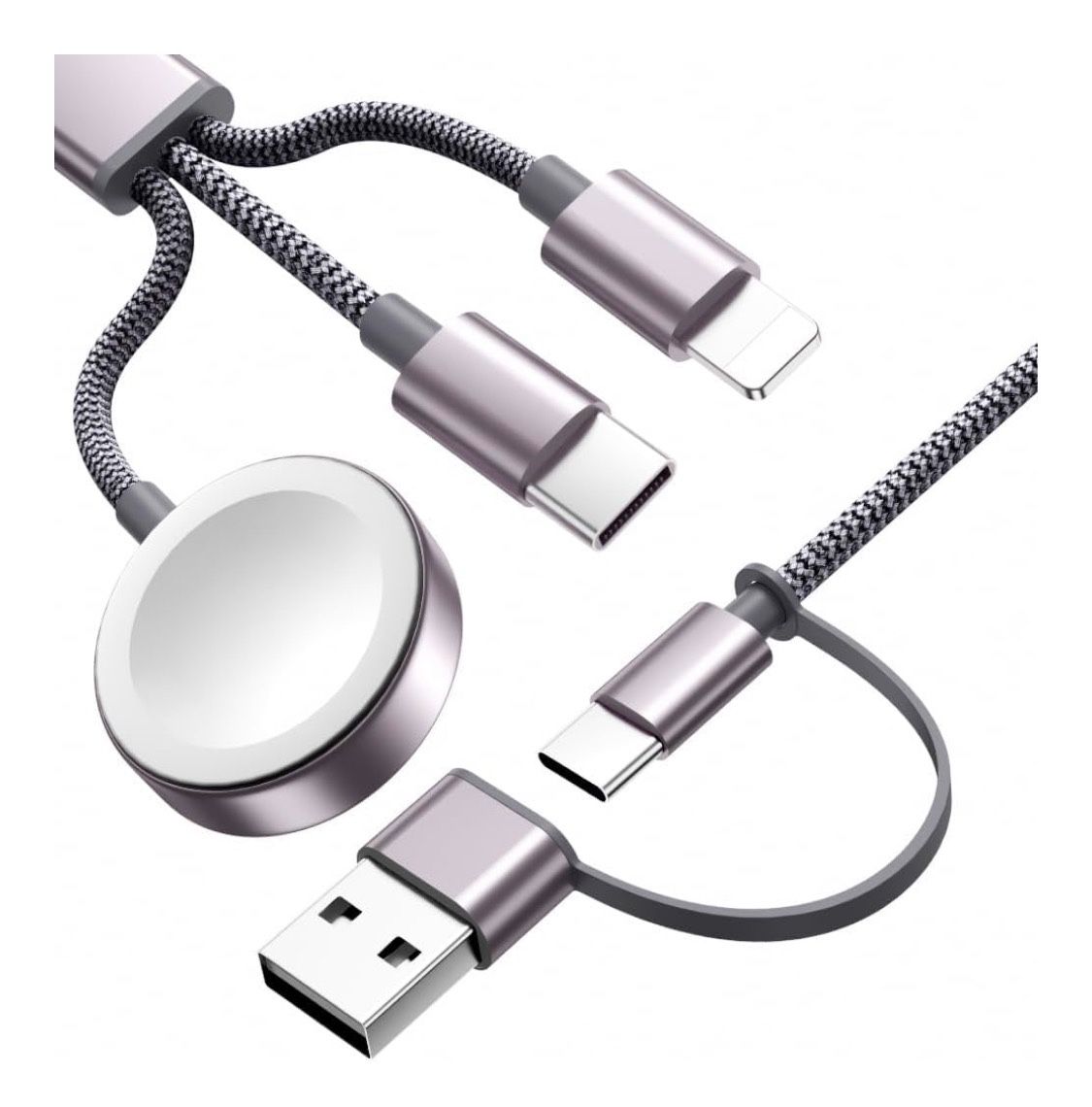 3 in 2 USB C Cable for iPhone Charger