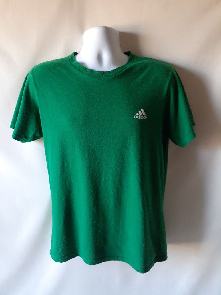 Adidas men's green short-sleeve t-shirt size M