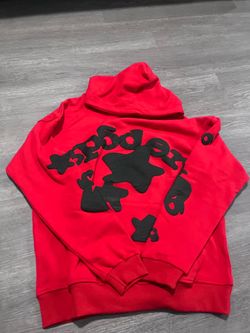 Size S Red beluga spider hoodie