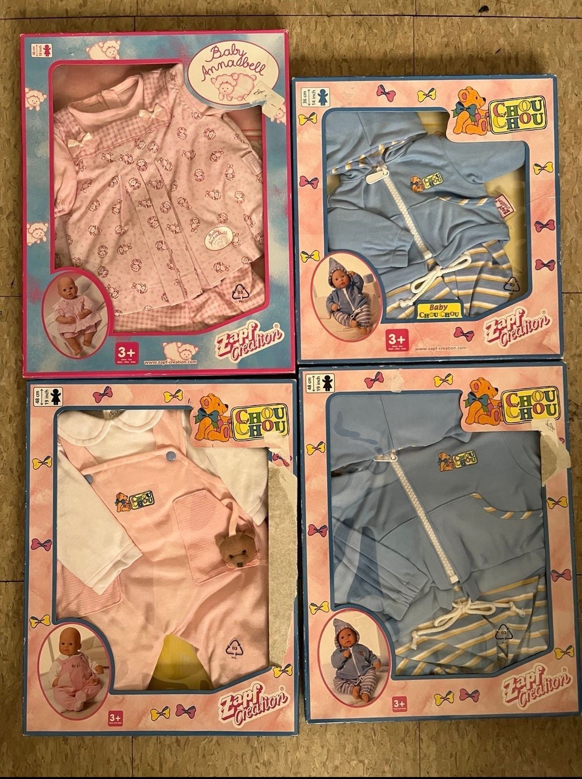 Zapf Creations Chou Chou Baby Doll Clothes Outfit Lot Of 4