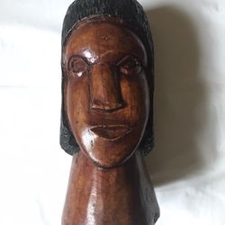 Vintage Wood Carving Bust