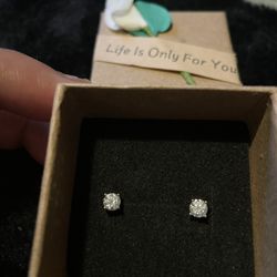 Moissanite Stud Earrings – 925 Sterling Silver – 0.50 CTW