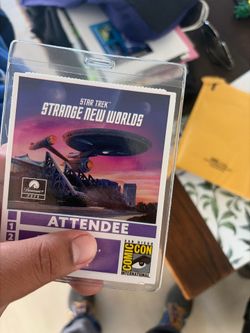 Comic con badge for Friday, Saturday and Sunday