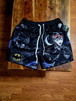 Darc Sport/Batman & Catwoman Collab Men's Athletic Mesh Shorts.  Size Large