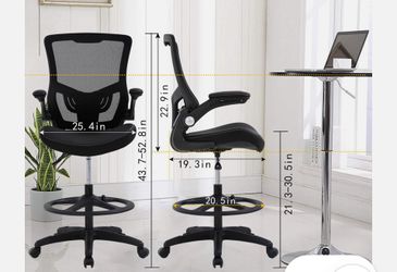 drafting chair w adjustable lumbar and foot rest